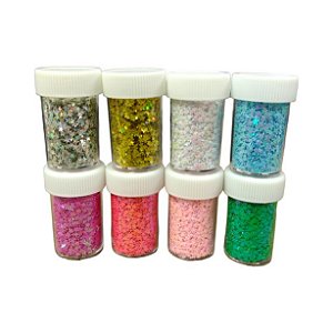 Glitter Mini Estrelinhas Tubo c/ 9g (peso sem o tubo)