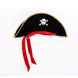Chapéu de Pirata Aveludado Carnaval