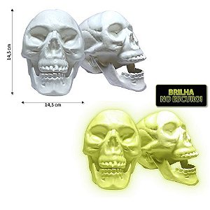 Crânio com Mandíbula Articulada Caveira Halloween
