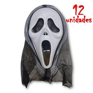 Kit 12 Máscaras Pânico com Capuz Halloween Carnaval