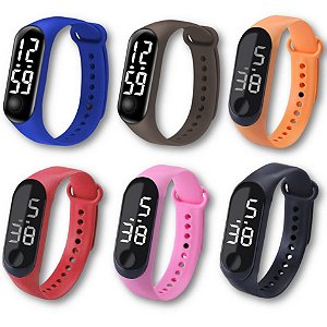 Relógio Digital Unisex Pulseira de Silicone