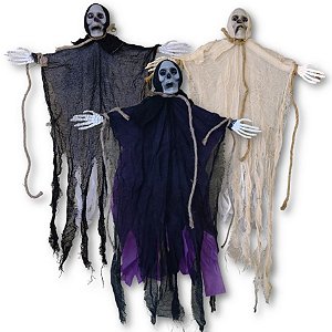 Enfeite Caveira Fantasma 70cm Halloween