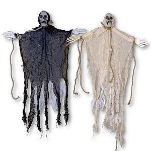 Enfeite Caveira Fantasma 70cm Halloween