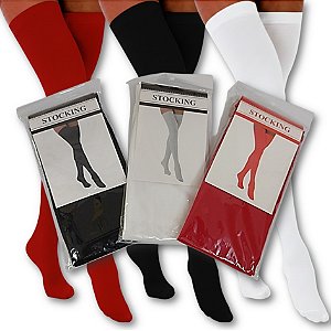 Meia 7/8 Adulto Lisa para Fantasia Carnaval Cosplay