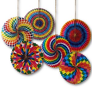 Lanterna Sanfonada Redonda Festa Junina 40cm x 40cm x 15cm 4832