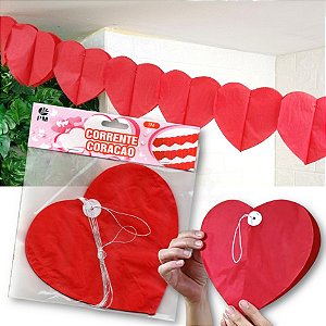 Corrente Coração Decoração de Papel (4508)