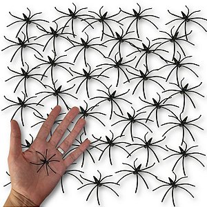 36 unidades Mini Aranha Plástica Halloween