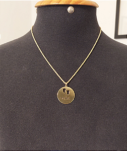 Colar com medalha mãe - 45 cm - ZP