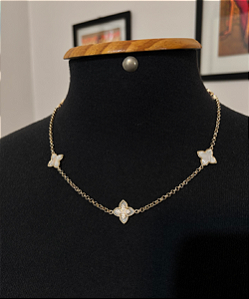 Colar 5 motivos Alhambra dupla face - madrepérola - MC