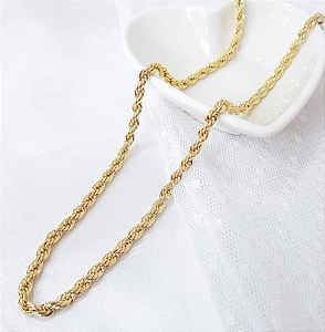 Corrente tipo cordão baiano 60 cm - 3,0 mm - TJ