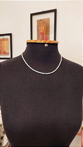 Colar Riviera - 4 garras - 2mm - ZP