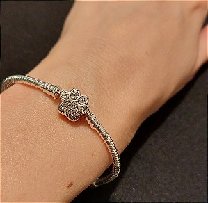 Pulseira fecho Patinha - Inspiração grandes marcas - Prata 925