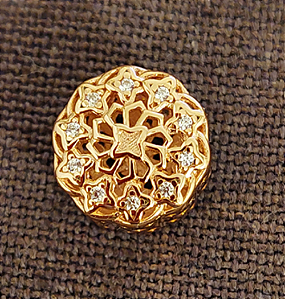 Mandala Rose -  Charm Inspiração grandes marcas - prata