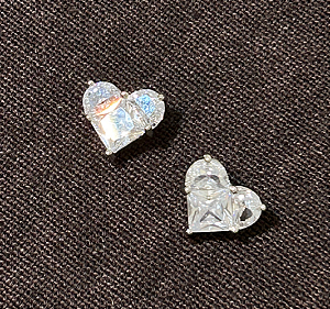 Brinco coração de Cristal - ZP