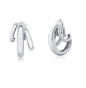 Brinco Tube Rodium - Pressão - ZP