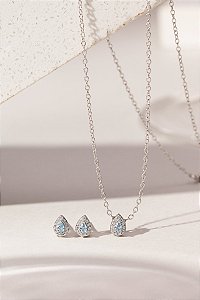 Conjunto Colar e Brinco Ice - Prata - SP