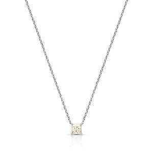 Conjunto colar e brincos Moissanite Princess - 0,8ct