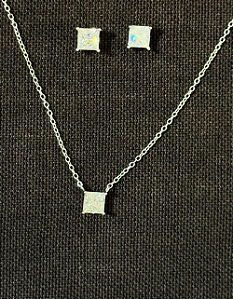 Conjunto Solitário Moissanite Princess - ZP