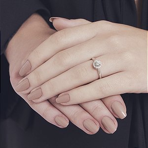 Anel Solitário Moissanite 0,5 ct - prata 925 ZP