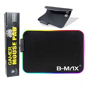 Mouse Pad Gamer com Borda Led RGB (25cm x 35cm x 4mm) Bmax