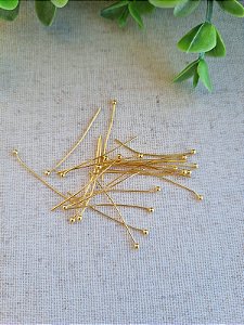 Alfinete Bolinha 3.0cm Ouro (20un)