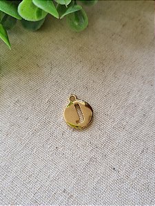 Pingente Letra J 16mm Ouro (un)