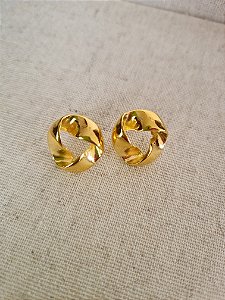 Brinco Pequeno Martelado Ouro  (par)