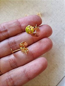 Pino de Brinco Para Colagem Ouro (10 pares)