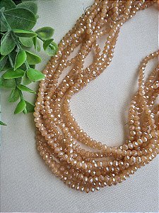 Cristal Doce de Leite 4mm (1 Fio- Aproximadamente 120un)