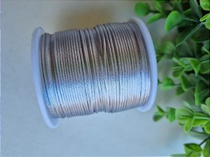 Fio de Seda 1mm  Prata (5 metros)