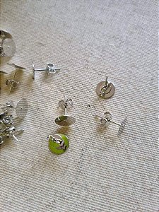 Pino de Brinco Para Colagem Níquel (10 pares)