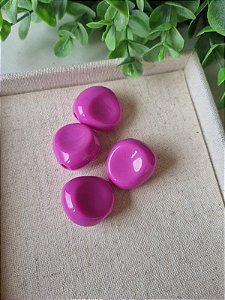 Conta de Resina Geométrica 25mm Pink (4un)