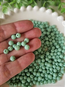 Bola Resina 6mm Verde Claro (20gr - Aproximadamente 170un)
