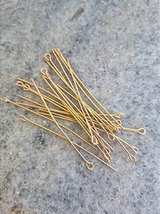 Alfinete Contra Pino 5cm Ouro (20un)