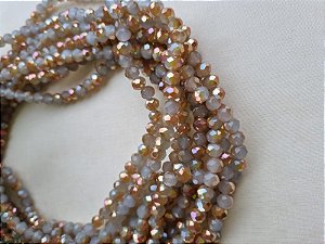 Cristal Cinza Mesclado 6mm (1 Fio- Aproximadamente 90un)