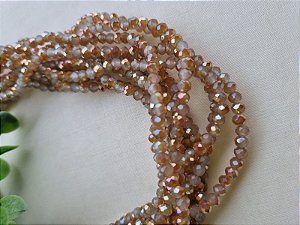 Cristal Cinza Mesclado 4mm (1 Fio- Aproximadamente 120un)