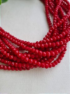 Cristal Vermelho Fechado 4mm (1 Fio- Aproximadamente 120un)