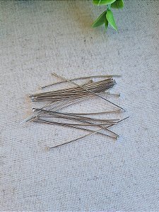 Alfinete Cabeça Chata 5cm Níquel (20un)