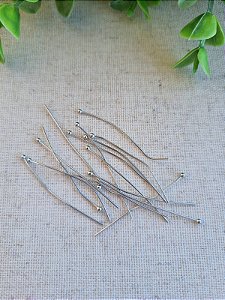 Alfinete Bolinha 4,5cm Níquel (20un)