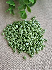 Miçanga Chinesa nº 6  Verde  Floresta / Cintilante 4.1mm (20gr)