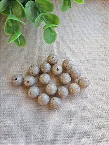 Bola Resina 10mm Bege Craquelado (20gr - Aproximadamente 40un)