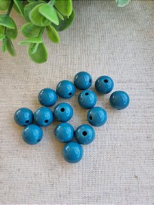 Bola Resina 12mm Azul Petróleo (20gr - Aproximadamente 23un)