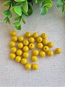 Bola Resina 10mm Mostarda (20gr - Aproximadamente 40un)