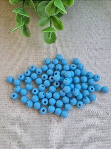 Bola Resina 6mm Azul Bebê (20gr - Aproximadamente 170un)