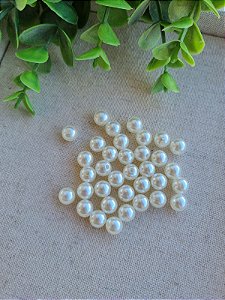 Pérola de ABS 8mm Marfim  (20gr -Aproximadamente 83un)