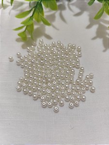 Pérola de ABS 4mm Marfim  (10gr - Aproximadamente 330un)