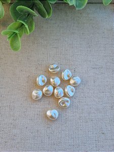 Pérola de ABS Irregular 11mm Champagne (10gr - Aprox. 30un)
