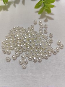 Pérola de ABS 5mm Marfim  (10gr -Aproximadamente 230un)