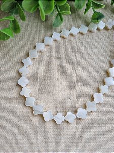 Madrepérola Flor 8mm Furo Passante  (5un)