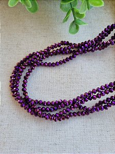 Cristal Roxo Metálico 4mm (1 fio-120un)